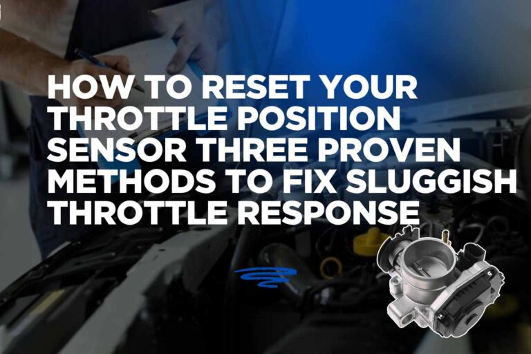 How to Reset Throttle Position Sensor and Fix Sluggish Throttle Response Easily